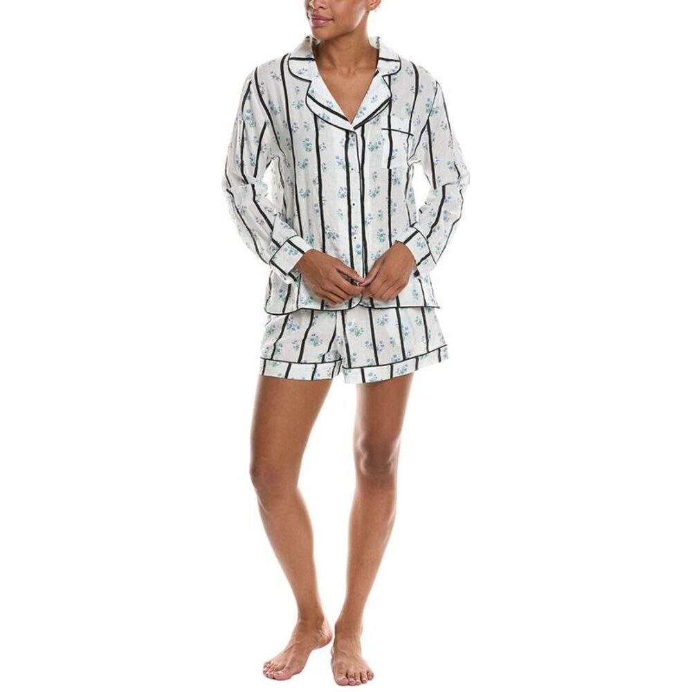 Honeydew Womens 2Pc Good Life Shortie Pajama Set, White